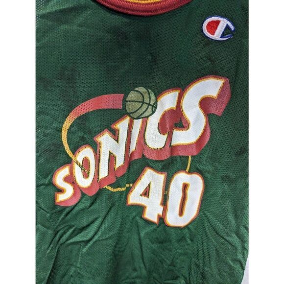 Vintage Sonics Kemp Champion Youth Jersey M 10 12 - Picture 2 of 7